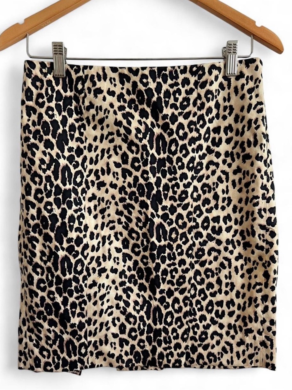 bebe Leopard-Print Pencil Skirt in Beige & Black
